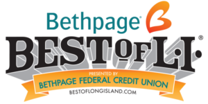 Bethpage Best of Long Island logo promoting local business competition for community support and voting.